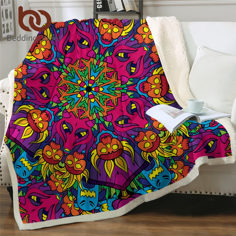 ħ  Psychedelic Sherpa   60s Hippie Throw..